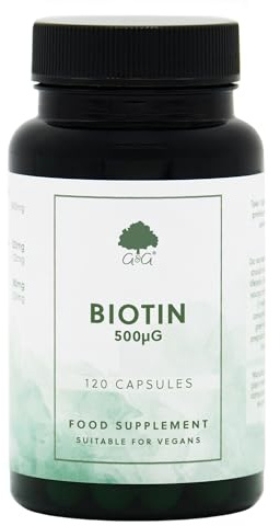 Biotin 500mcg - 120 Vegan Capsules - G&G Vitamins