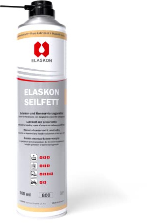 ELASKON Seilfett zur Konservierung und Schmierung von Drahtseilen / Korrosionsschutz (1 x 600ml Aerosoldose)