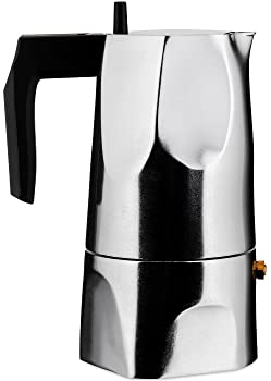 Alessi MT18/3 Espressomaschine Ossidiana 3 Tassen, Alu, 3.5 x 18.5 x 40.5 cm