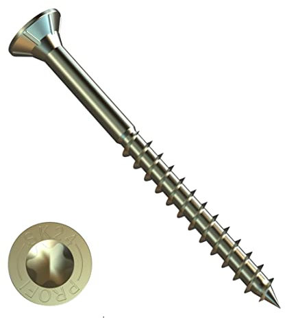 schraubenkontor24 | Vis pour panneaux d'aggloméré | Entraînement Torx | Forme de la tête Tête fraisée | galvanisé et protégé contre la rouille | 3,0 x 40 (300 pièces)