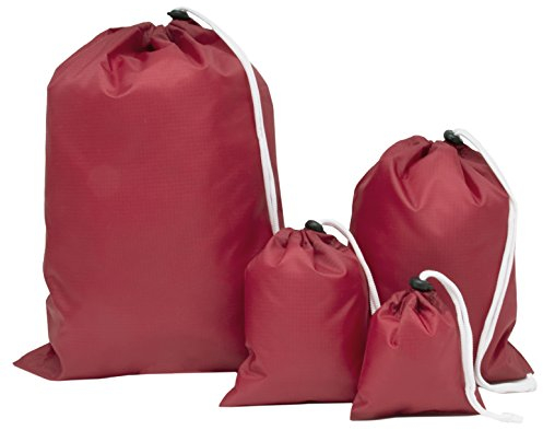 ZOLLNER 4er Set Packbeutel für Koffer, Rucksäcke, Reisetaschen UVM., Rot
