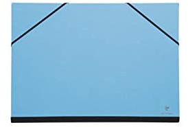 Lot de 10 Carton à dessin couleur à élastiques, 37x52 - A3+, coloris turquoise