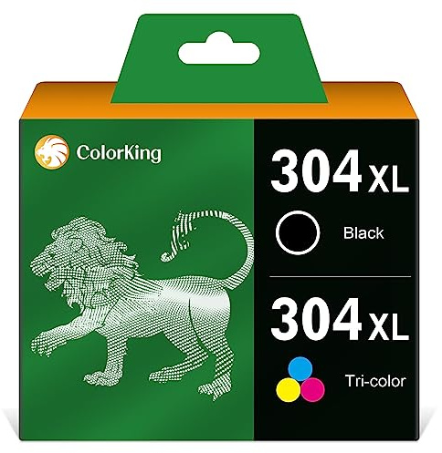 ColorKing 304XL Rigenerato Cartucce d'inchiostro Sostituzione per Cartucce HP 304 XL per DeskJet 3750 3760 3762 2630 2620 2622 2632 3720 3730 3733 3735 ENVY 5030 5032 5020 5010 (1 Nero, 1 Colore)