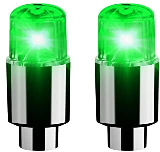 MezoJaoie Cappucci delle valvole dei Pneumatici a LED | Luci per Ruote Bici a LED con di rilevamento Intelligente | Luce LED per Tappo valvola Ruota Pneumatico con sensori Intelligenti per Auto