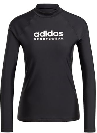 adidas Damen Long Sleeve Rash Guard, Black, M