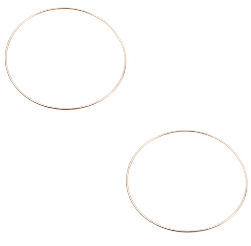 MAGICLULU 2St Traumfänger Blumengirlanden Ring aus Metall Floristikrahmen aus Holz Makramee-Reifen aus Holz Stickrahmen aus Metall Goldener Makramee-Ring DIY Ringe Metall Ring Zubehör