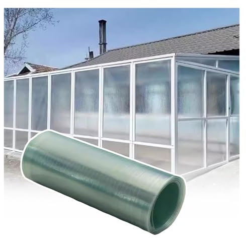 AFGZQ Plaque De Toiture en Polycarbonate, Résistant UV Film Transparent Serre Résistant Impacts, for Auvent Et Jardinage, Facile Installer Et Personnaliser(4.92x 26.2ft)