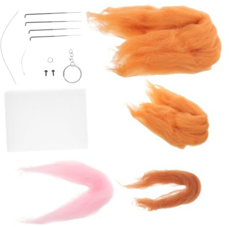 NUOBESTY 1 Satz Tierwollfilz Heimwerken Handgefertigtes Filzmaterial Nadelfilzen Puppenfilzset Filzformen Zum Basteln Zubehör Für Bastelwerkzeuge Aus Filz Handgefertigte Nadelfilzsets Wolle