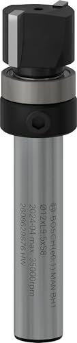 Bosch 1x Broca fresadora de recorte al ras PRO con cojinete superior (para Madera blanda, Madera dura, Ø 12 mm, Professional Accesorios Fresadora portátil, Fresadora para recorte)