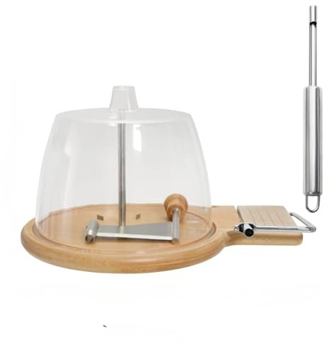Cheese Curler Slicer & Cutter, Cheese Shaver with Adjustable Thickness, Perfect (with lid)