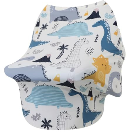 Toddmomy 1pezzi Copertina per Allattamento in Cotone Traspirante Sciarpa Multifunzionale per Passeggino e Mantello Anti-esposizione Design Semplice Motivo Creativo