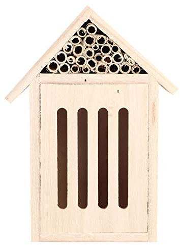 Blaihild Candlenut Wood Bee House, Lockar Pollinatörer, Miljövänlig Insektskupa, Hållbart Bihotell för Trädgårdsskötsel Utomhus och Biälskare (C stil)