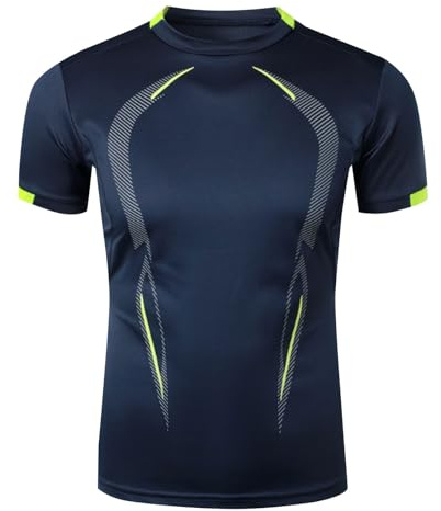 Camiseta deportiva de manga corta para hombre, de secado rápido, absorbe la humedad, para gimnasio, entrenamiento, correr