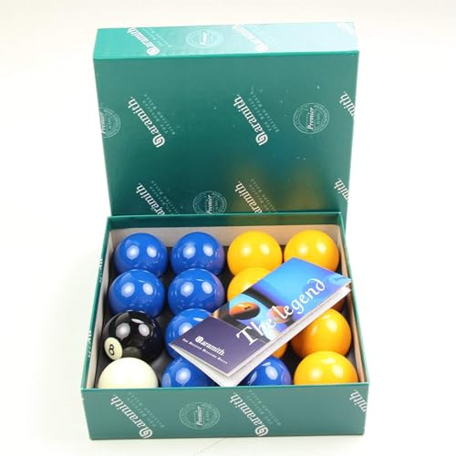 Bleu et Jaune 2 Aramith Jeu de billes de billard bille de choc de 48 mm)