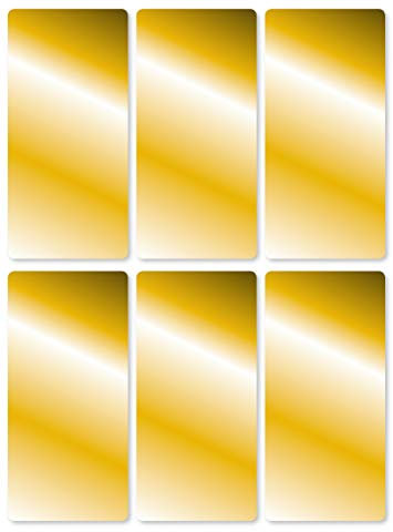 HERMA 15076 Vielzweck-Etiketten gold, 18 Stück, 26 x 54 mm, 6 pro Bogen, selbstklebend, Haushaltsetiketten zum Beschriften für Kalender Planer Basteln, glänzend, blanko Papier Klebeetiketten Aufkleber
