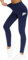 THE GYM PEOPLE Dicke Yogahose mit hoher Taille mit Taschen, Bauchkontrolle, Workout, Laufen, Yoga, Leggings für Damen, Blau, Groß