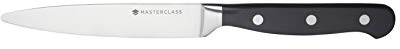 MasterClass Tipless Utility Knife with Rounded Blunt Tip End, Stainless Steel Kitchen Knife Ideal for Cutting, Chopping or Slicing, 12cm, Silver
