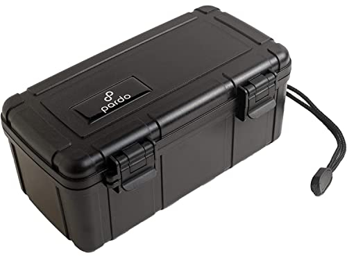 Pardo Cigar Umidificatore da viaggio con disco umidificatore integrato, può contenere fino a 15 sigari, ermetico, impermeabile, portatile e durevole, accessori per sigari, ideale come regalo di San
