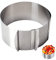 Kalsey Kuchenring Rund, Tortenring Rund Verstellbarer, Dessertringe, Edelstahl Kuchenring, Ersatz ideal für Tortenkreationen, Ausziehbar Durchmesser von 16 bis 30 cm, Silber