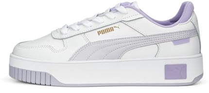 PUMA Women Carina Street Scarpe da ginnastica, Puma White Puma Black Puma Silver, 42.5 EU