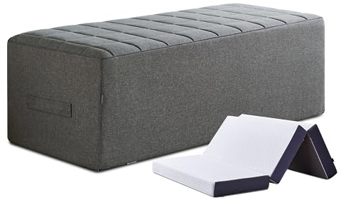 Inofia Folding Mattress Cover, Foldable Mattress Storage Bag, Sofa Bed Cover,Durable Carry Case Fits for 15cm Small Double Tri Folding Mattress,Washable （Mattress Not Included）