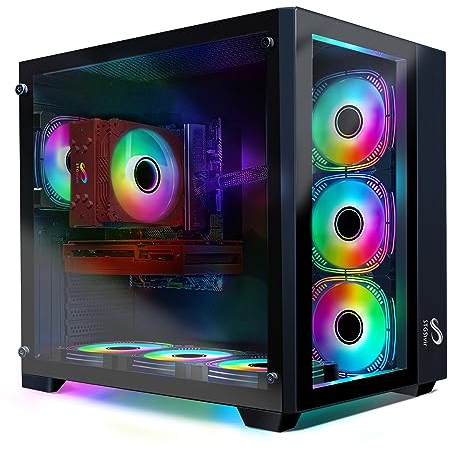 STGsivir Gaming PC, GeForce RTX 3060 12G GDDR6, Core i7 8700 4.6 GHz, 16G DDR4 RAM, 1T SSD, 600 M WLAN, BT 5.0, RGB Lüfter x 7, W11H64, Gamer PC Computer Desktop Rechner