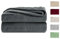 Komfortec Plaid Couverture Polaire Flanelle, Certifié Oeko-Tex Jeté de Canapé (Anthracite, 150 x 200 cm)