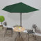 INLIFE Balkon-Sonnenschirm mit Alu-Mast Grün 300x155 cm Halbrund,4,3 KG,44592