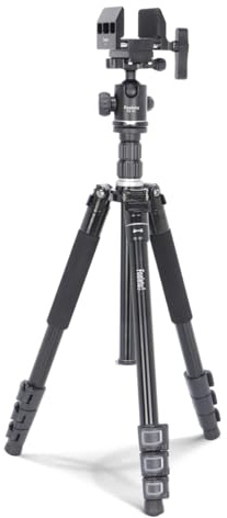 Fooletu Shooting Tripod Hunting Shooting Stick Gun Rifle Rest with Shooting Saddle Clamp and 360° Rotate Ball Head, Height Adjustable 25- 75 Shooting Stick Tripod Aluminum Alloy