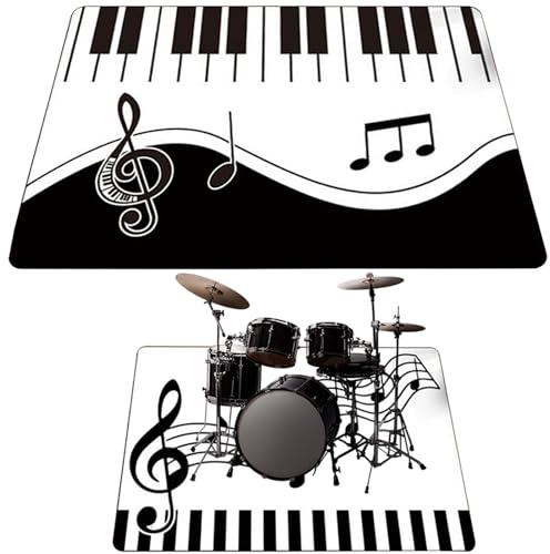 PPGE HOME Drum Rugs Non-Slip Blanket Soundproof Mat Drum Mat for Electronic Jazz Drum Kit Bass Drum Snare and Other Musical Instrument Mat - Rectangle Drum Carpet(Size:80×160cm,Color:B)