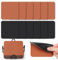 Myir JUN Dessous de Verre Set de 12 Dessous de Verre Originaux 10cm sous Verre en Cuir Double Face Dessous de Verre Lmperméables Antidérapants à l'épreuve du feu (Noir Marron)