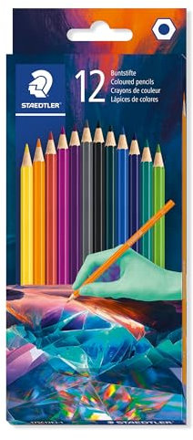 Staedtler 175 Buntstift, Hexagonaler Buntstift, Kartonetui mit 12 Buntstiften in sortierten Trendfarben, Edition 2, Version 1, 175C12E2-1