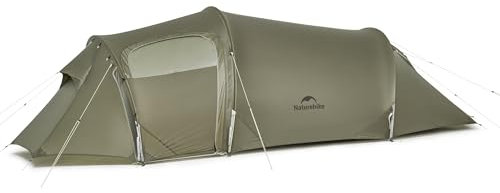 Naturehike Opalus UL Tunnelzelt 2/3 Personen Familienzelt Geräumiges Leichtes mit Markise Zelt 4 Saison Rucksackzelt für Camping Backpacking Outdoor