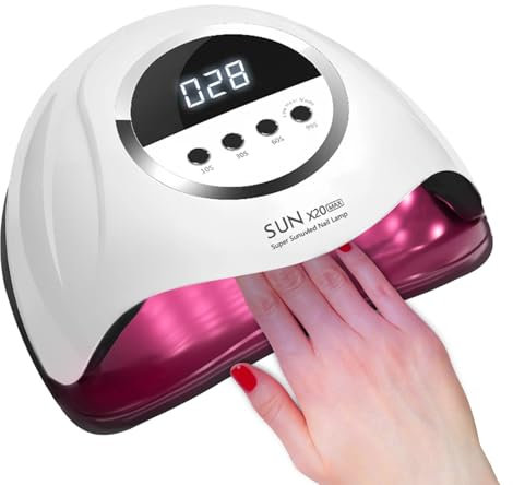 320 W UV-LED-Nagellampe, professioneller Nageltrockner mit Gel-Nagellack-Licht und 72 Perlen, UV-Nagellicht mit 4 Timer-Einstellungen, LED-Nagellack-Härtungsgel-LED-Trockner mit automatischem Sensor