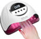 Lámpara de uñas UV LED de 320 W, secador de uñas profesional con luz para esmalte de gel con 72 cuentas, luz UV para uñas con 4 configuraciones de temporizador, secador LED para esmalte de uñas con se