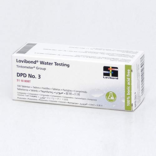TEST ALL WATER - Lovibond DPD n. 3 pastiglie per test dell'acqua | Rilevamento totale di cloro e bromo | per piscine, spa e vasche idromassaggio | Facile da usare | Scatola da 100 compresse