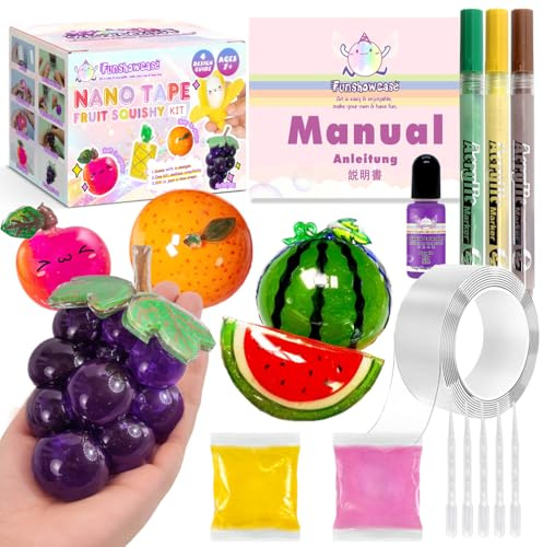 Nano Tape Squishy Set DIY Obst Quetsch Bastelset