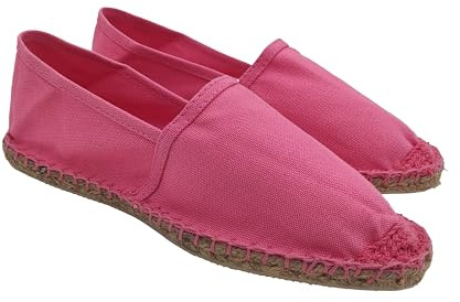 Espadrilles Homme et Femme en Toile, Chaussures d’été Slip On, Espadrilles Classiques Basses avec Fond en Caoutchouc, rose, 40 EU
