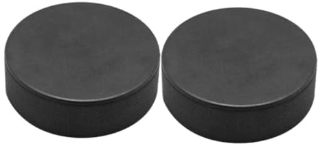 HEMOTON 2 Stück Eishockey Pucks aus Pu für Training und Spiel mit Geringem Reibungswiderstand und Gleichmäßigem Gleiten Glatter Oberfläche für Kinder und Erwachsene