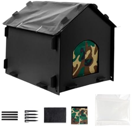 Casetta per gatti – Casetta per gattini da esterno, resistente alle intemperie, cuccia per animali domestici, grotta impermeabile per cani, staccabile, antivento, per dormire, mangiare, nascondersi