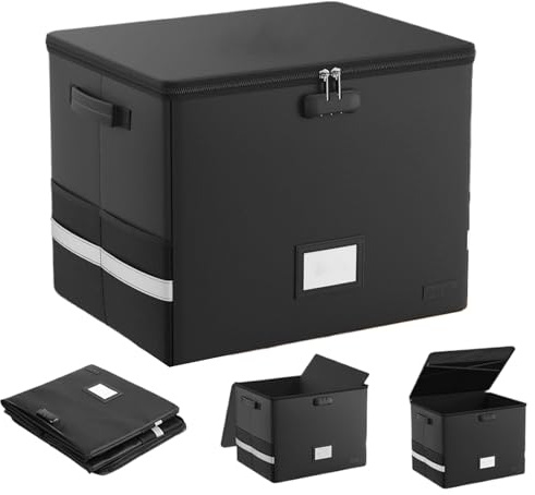 Boîte de rangement pour disques – Organiseur d'album vinyle LP, support de musique | Étui portable rétro pour disques, caisse d'archivage anti-poussière et empilable, bac d'étagère audio vintage