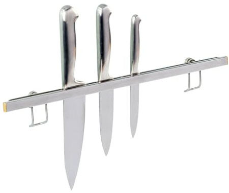 WENKO Messerleiste Premium - Messer-Halter, Edelstahl rostfrei, 45.5 x 1.5 x 1.5 cm, Silber matt