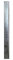 BAUER - Zaun- Torpfosten VZ, zum Einbetonieren, 80x80x3mm, L = 1700mm