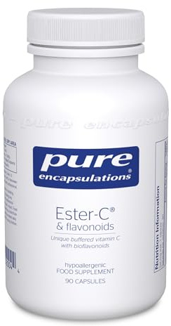 Pure Encapsulations Ester-C and Flavonoids - Unique Buffered Vitamin C Supplement with Bioflavonoids - Collagen Formation & Immune Support - 90 Capsules