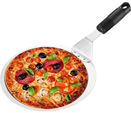 Xrten Pala per Pizza in Acciaio Inossidabile con Manico,Facile da Maneggiare,per Pizza e Torte,ECC