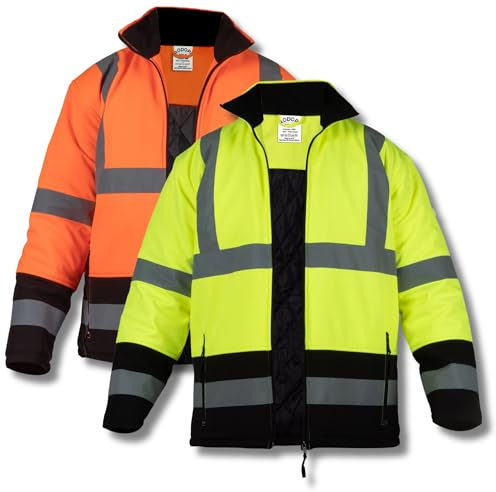 RODOPI FREEZ-Reflex Winter Arbeitsjacke Herren und Damen Gr.S-XXXL Reflektierende Jacke wasserdicht EN ISO 20471:2013 & EN ISO 13688:2013 Warnschutzjacke (as3, alpha, l, regular, regular, Orange)
