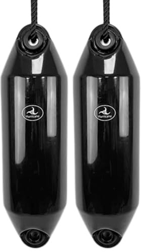 Hurricane Fenders Original Series Boat Fender PM02 48cm x 14cm (19 x 5) - Black - Pack Of Two