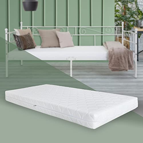 ML-Design Matelas Enfant 90x200 cm, Orthopédique, 7 Zones, Mousse Froid, Certifié Oeko Tex, Housse Amovible Lavable Fermeture Éclair, Hypoallergénique Antibactérien/Teste Substances Nocives, 23 kg/m³