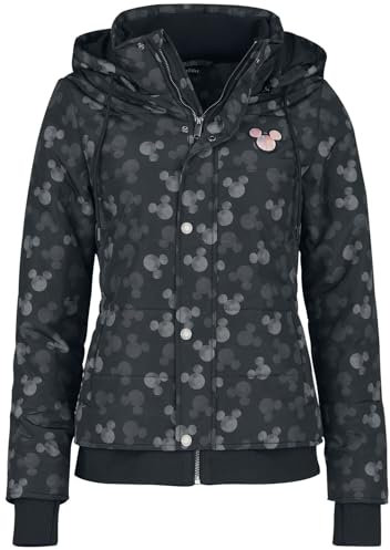 Micky Maus Allover Frauen Winterjacke schwarz XL 100% Polyester Disney, Fan-Merch, Filme, Zeichentrick