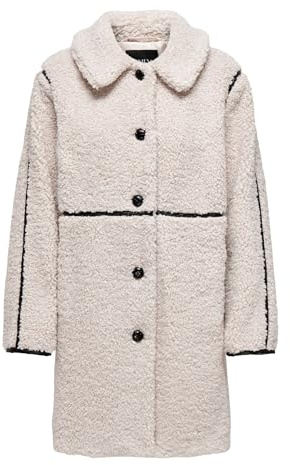 ONLY ONLRUBI Shearling Coat OTW kappa, grå, S, GRÅ, S
